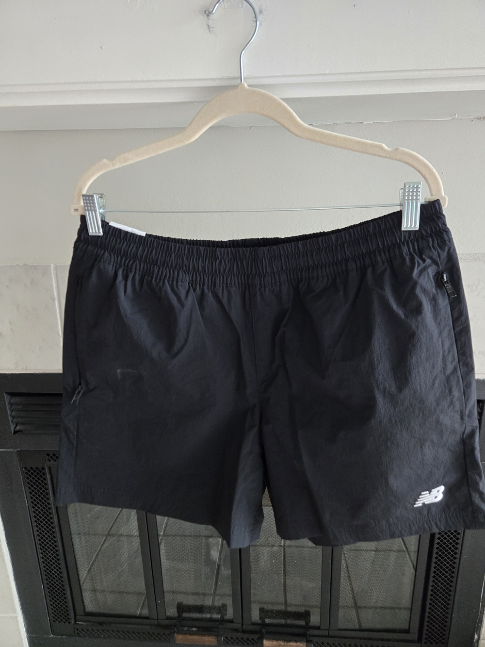 Strecth Woven 5" New Balance Black Women's Athletic Shorts with Elastic Waist